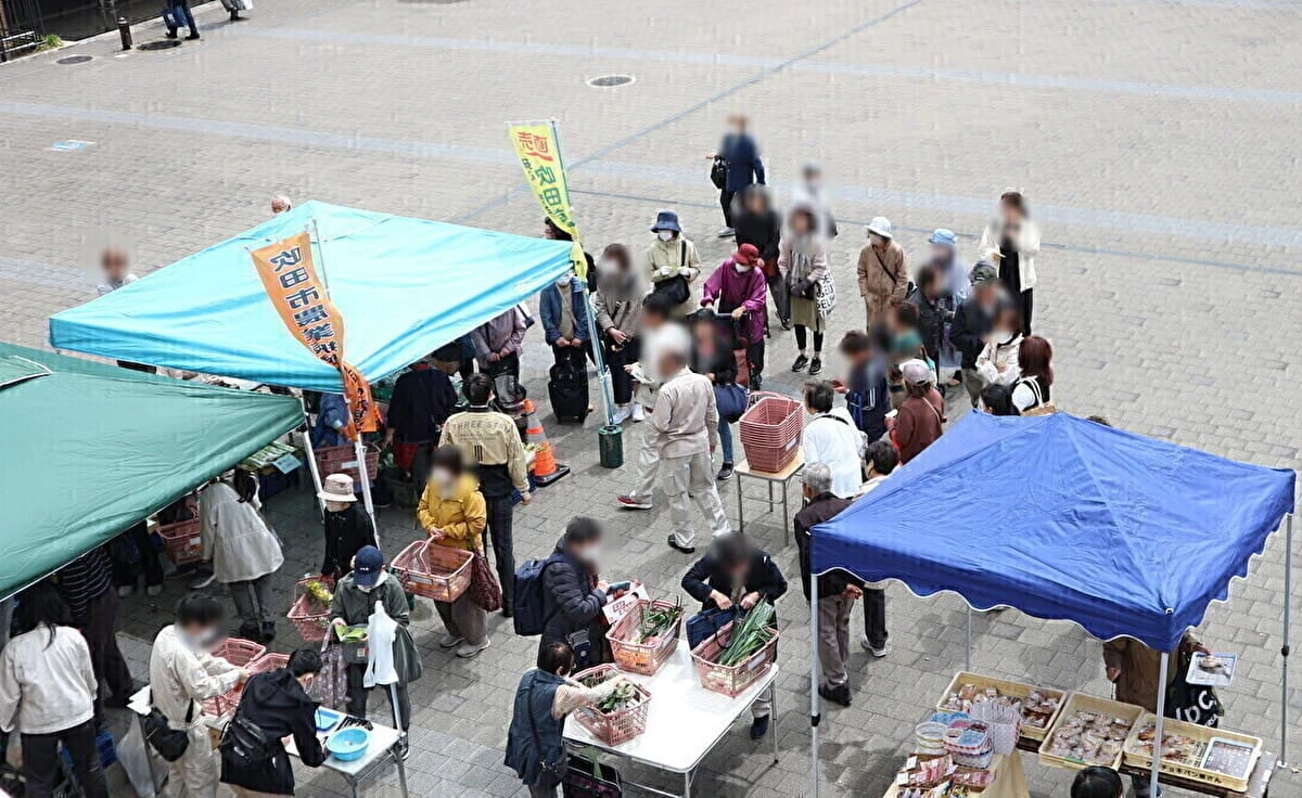 吹田産野菜を販売する「吹田元気農家とハピスマ朝市」に行ってみた！5月は江坂・豊津公園で開催