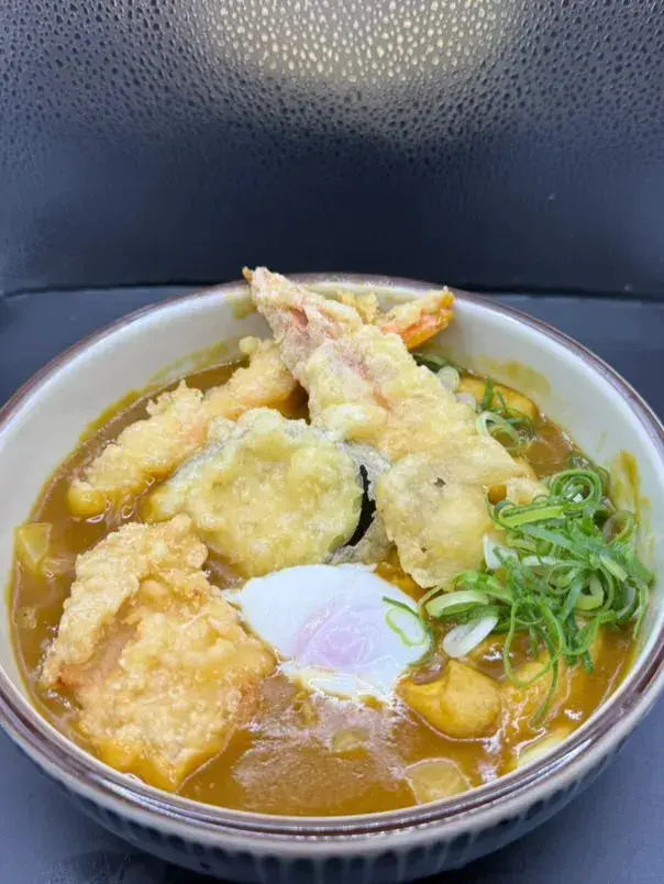 讃岐うどん四八　とり天温玉カレー