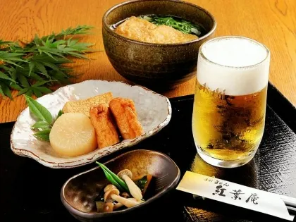 手打ちうどん紅葉庵　紅葉庵のほろ酔いセット