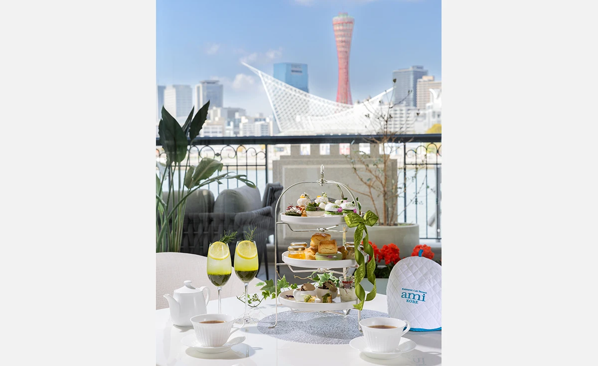 神戸港を一望。「アミ神戸」で抹茶アフタヌーンティーを開催中！