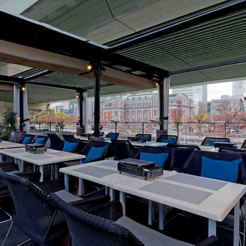 nocturneの屋根付きテラス席