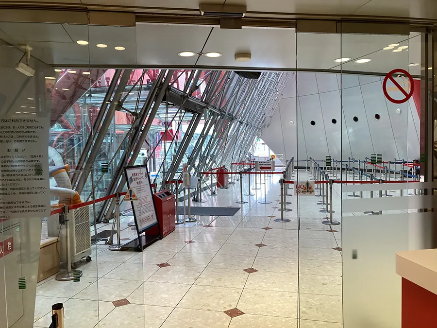 HEP FIVE観覧車の登場受付の様子