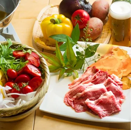 京都産 京丹波牛と京丹波鶏のしゃぶしゃぶ