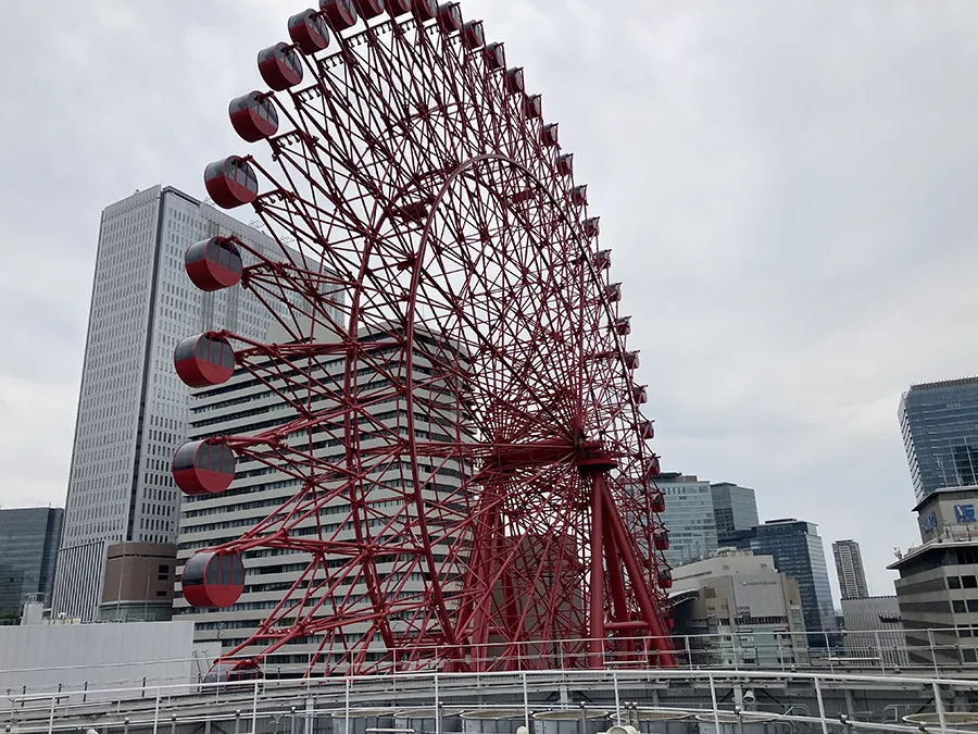 ヘリコプター救助用スペースから見た観覧車