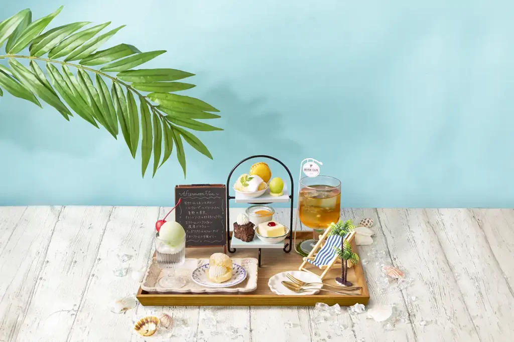 梅田リバーカフェ　阪急三番街　梅田リバーカフェ　おひとり様専用アフタヌーンティ