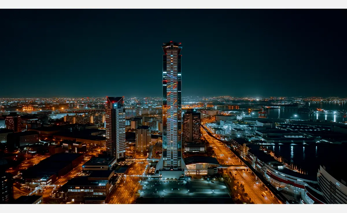 さきしまコスモタワーを彩る光のアート「SAKISHIMA LIGHTING ART」秋の演出開始