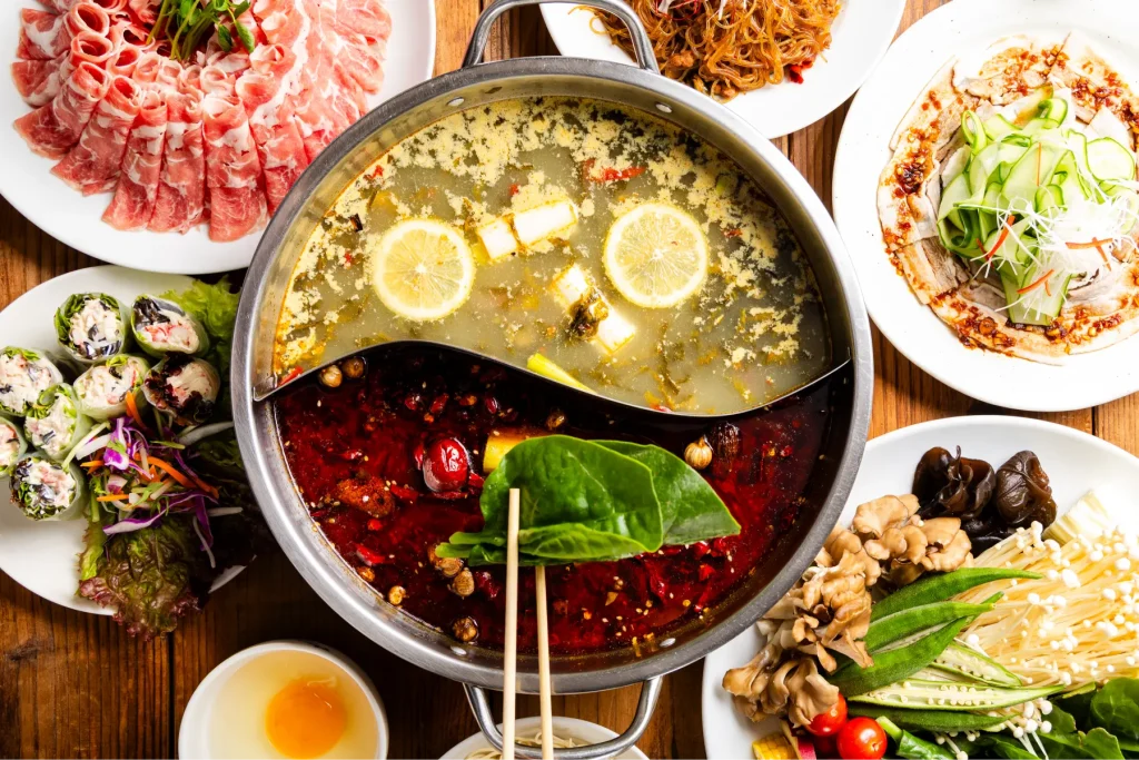 小肥羊の酸菜火鍋コース