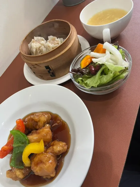 中華食堂　くまさんち　ランチセット　酢豚