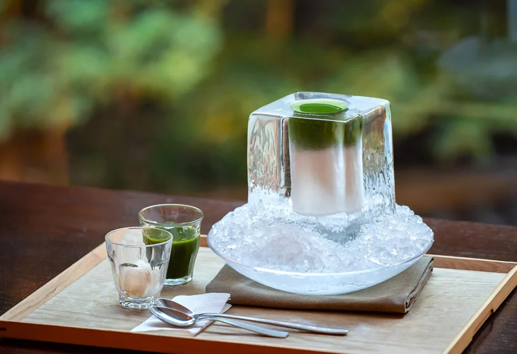 ハイアット リージェンシー 京都　アイス抹茶ラテ　氷の器