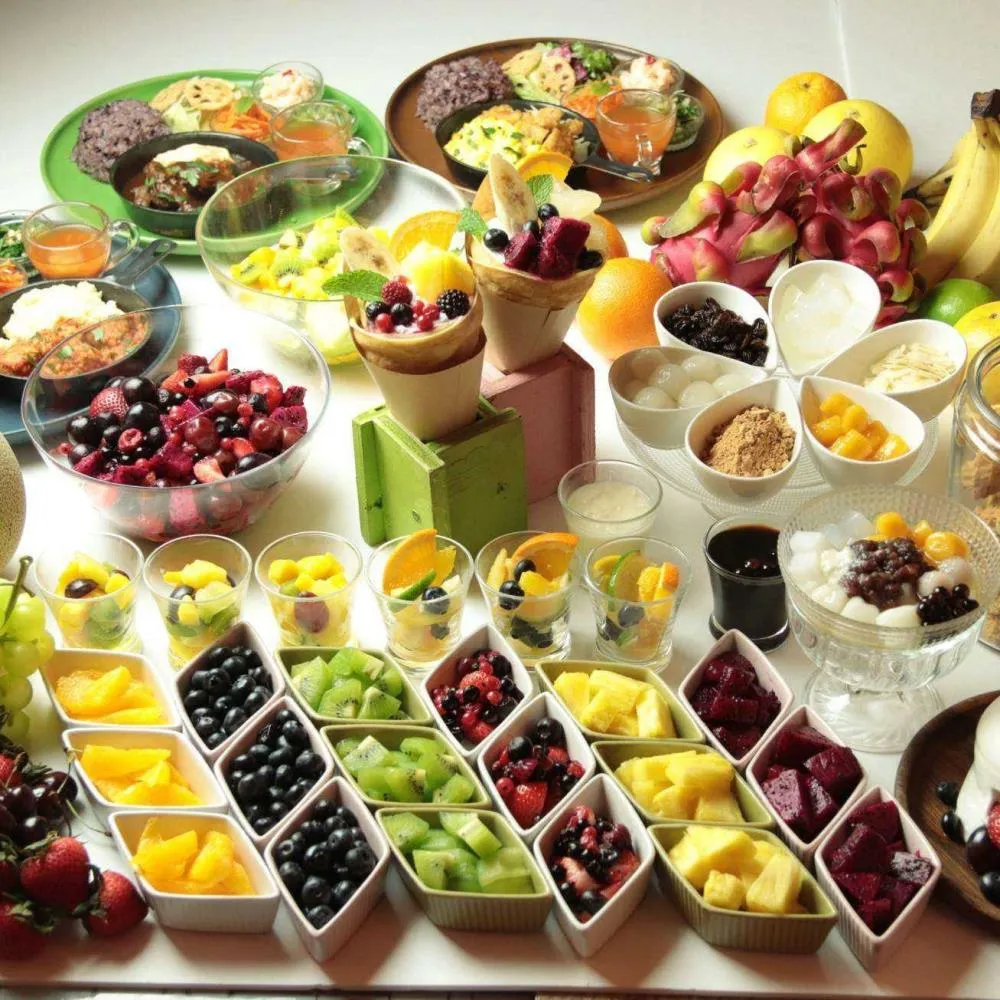 メルカパーラールクア店のビュッフェ