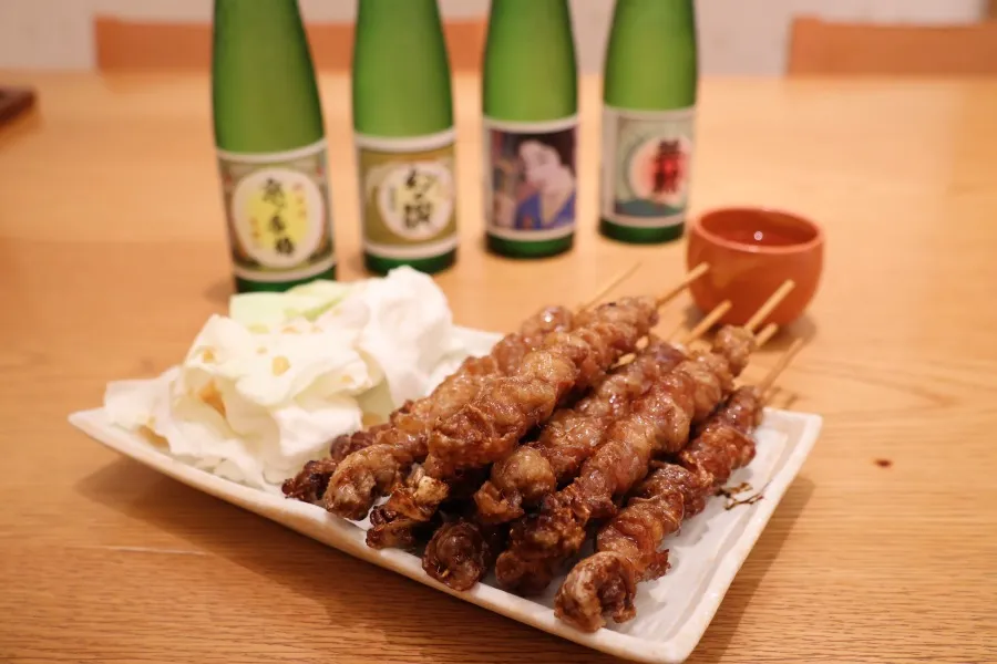 華善の博多とり皮巻き巻き串