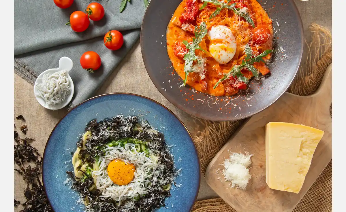 淡路島の食材で味わう生パスタ。秋限定のカルボナーラが梅田・ルクア大阪「島パスタ MIKE」に2025年9月4日から登場