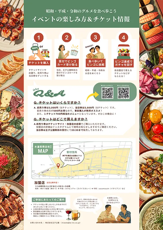 SSSバル　王子公園駅前　水道筋商店街界隈