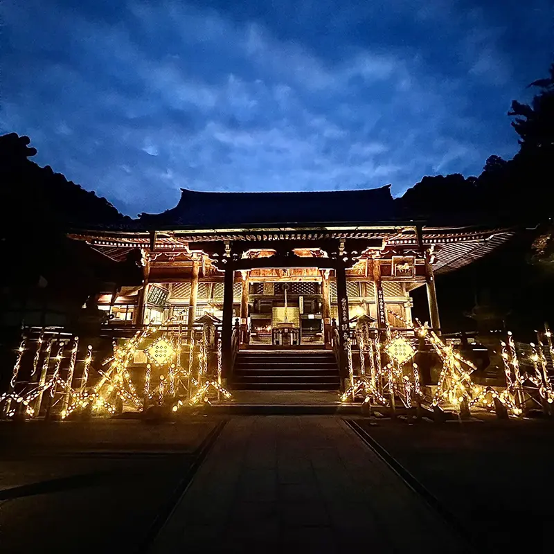 京都発・竹・流域環境ネット　吉峯寺の竹あかり