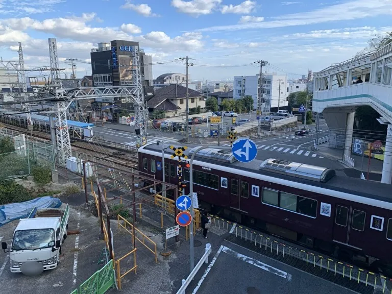 阪急六甲歩道橋　景色