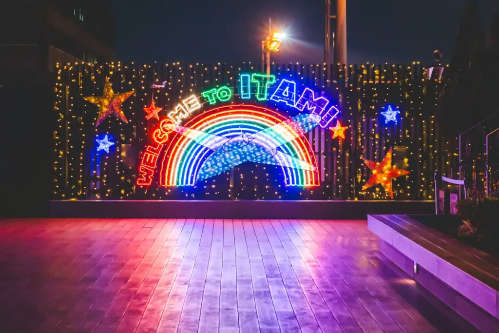 伊丹空港イルミネーション飛行機