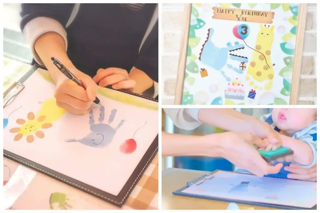 パレット川西「パステル広場」 手形アート