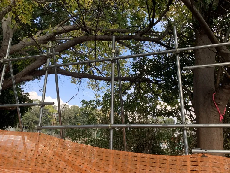 王子動物園サバンナゾーン 囲い取り外し①