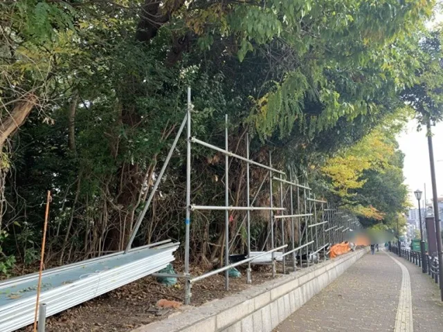 王子動物園サバンナゾーン 囲い取り外し②