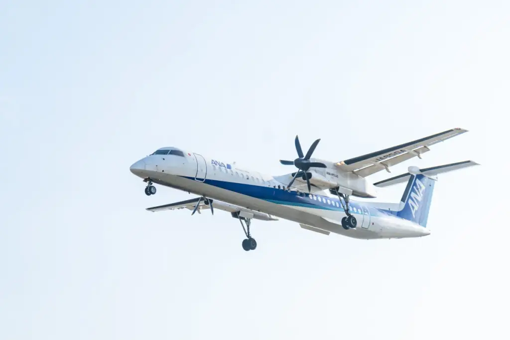 千里川土手 プロペラ機