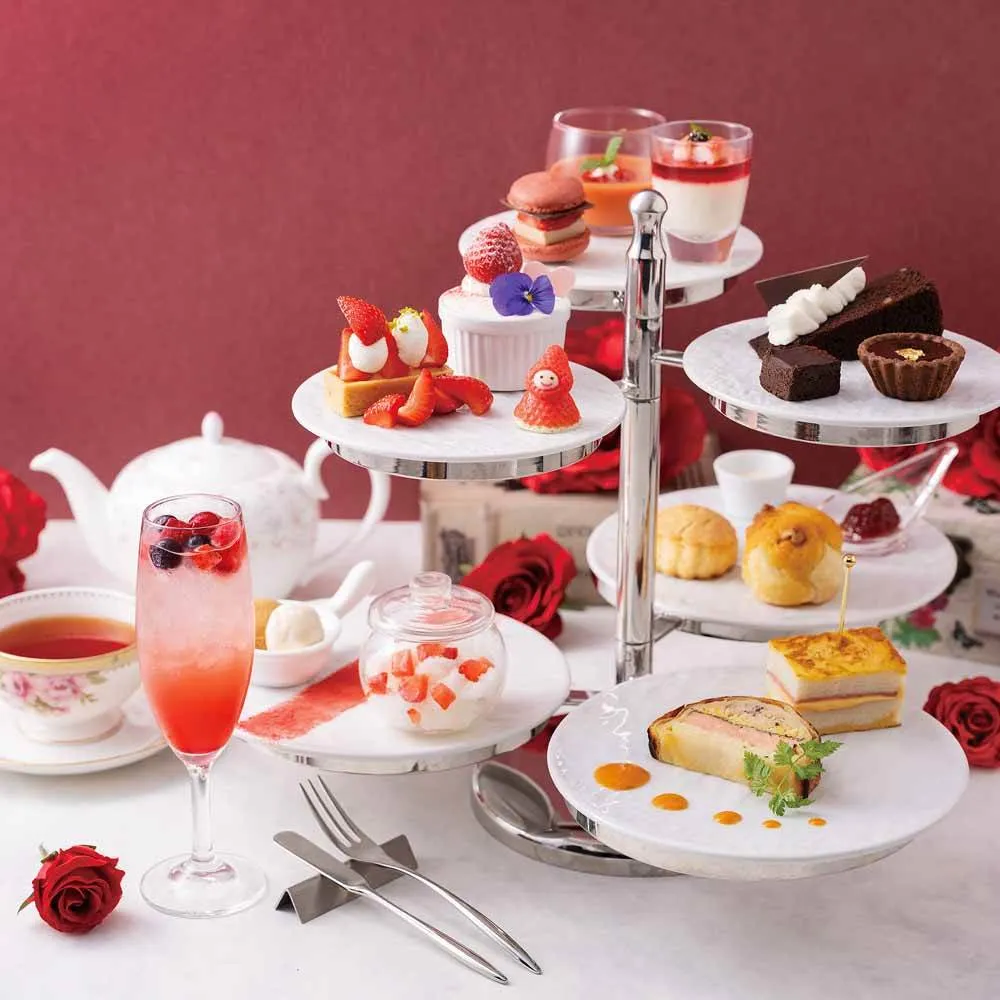 ティーラウンジパルテールのいちごのアフタヌーンティー