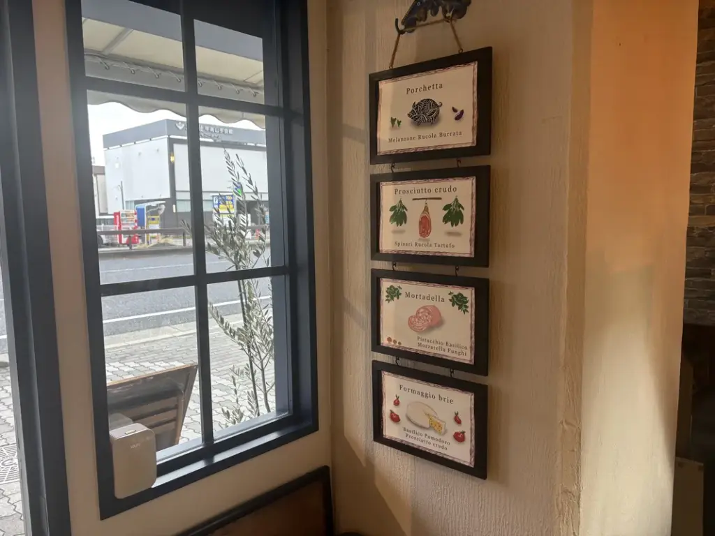 「Anello Panini KOBE」で使われている具材が描かれた絵