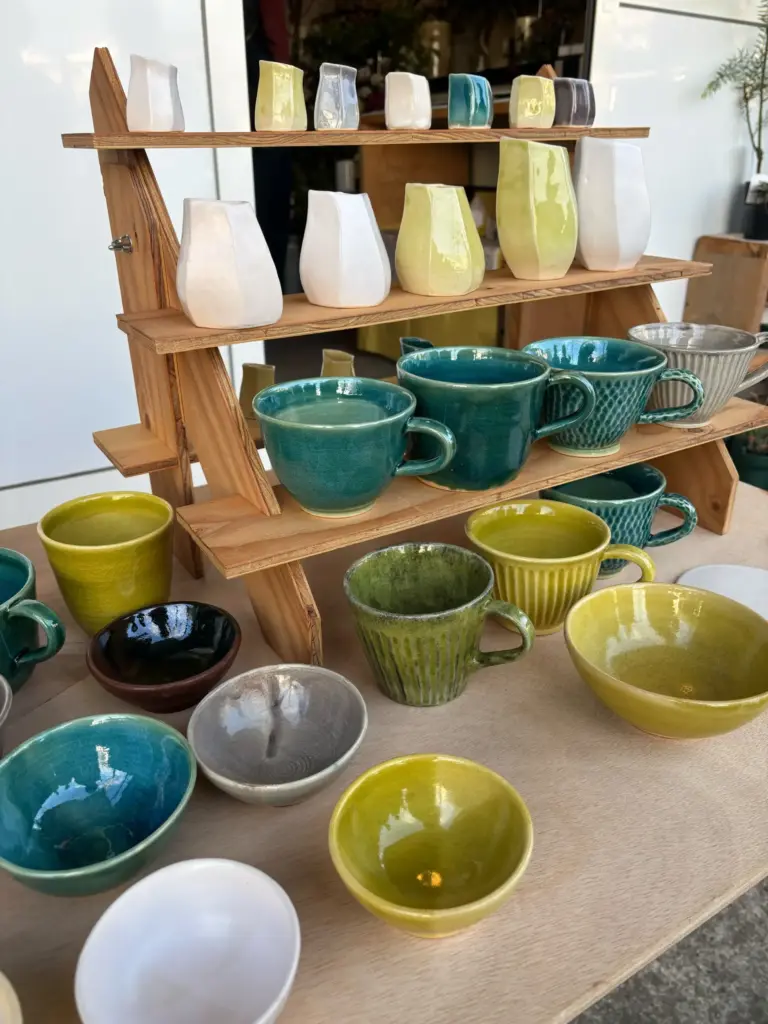 展示された陶器