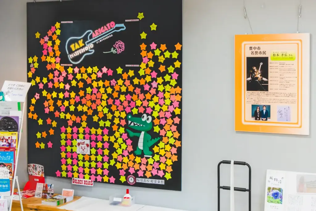 松本孝弘展＠豊中駅前　メッセージボード