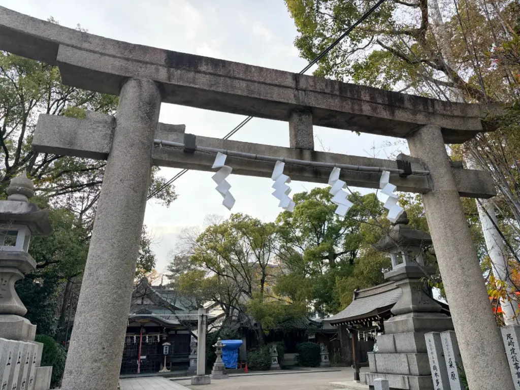 「難波八幡神社」の鳥居