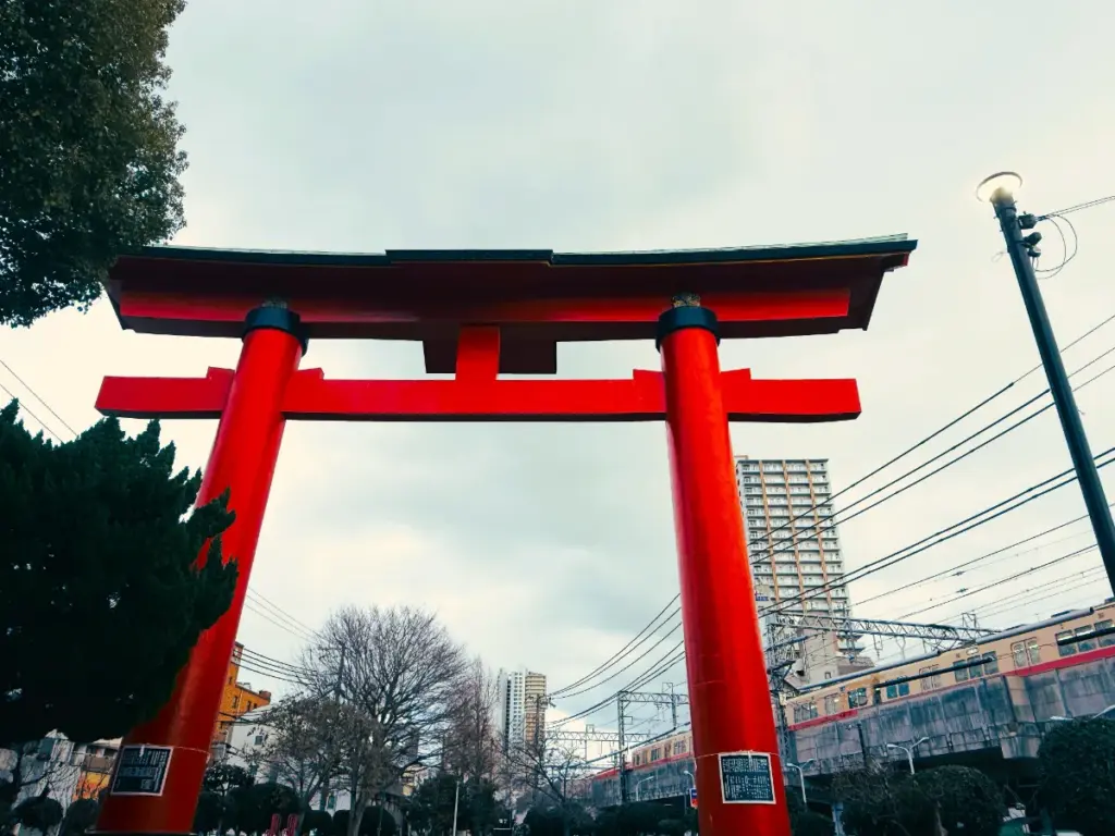 「尼崎えびす神社」の赤い鳥居