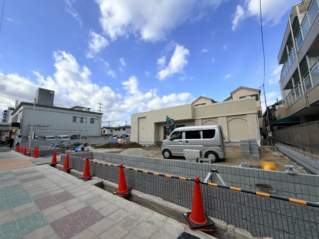 武庫元町市場跡の工事状況