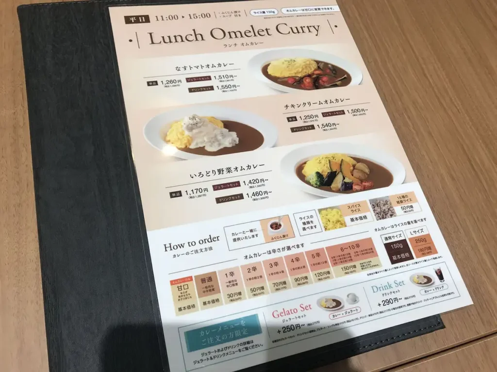 CURRY HOUSE CoCo ICHIBANYA WORLDのメニュー