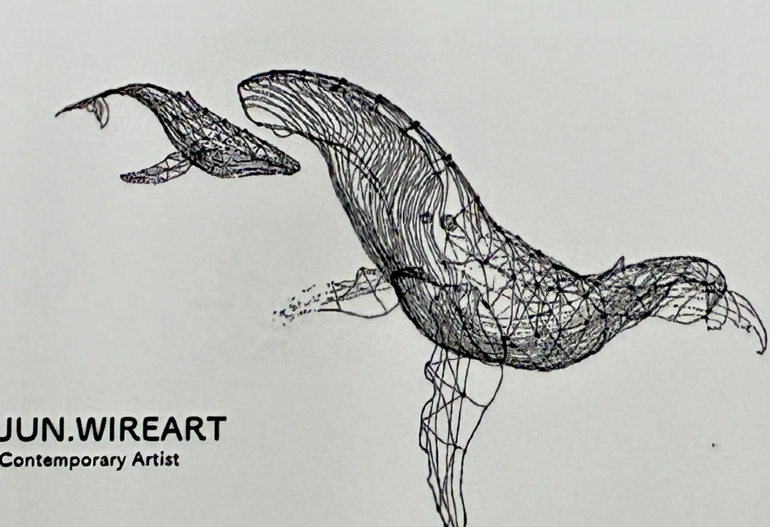 高槻阪急スクエアのギャラリーで｜ワイヤーを使ったアート｜じゅんワイヤーアートが面白い！