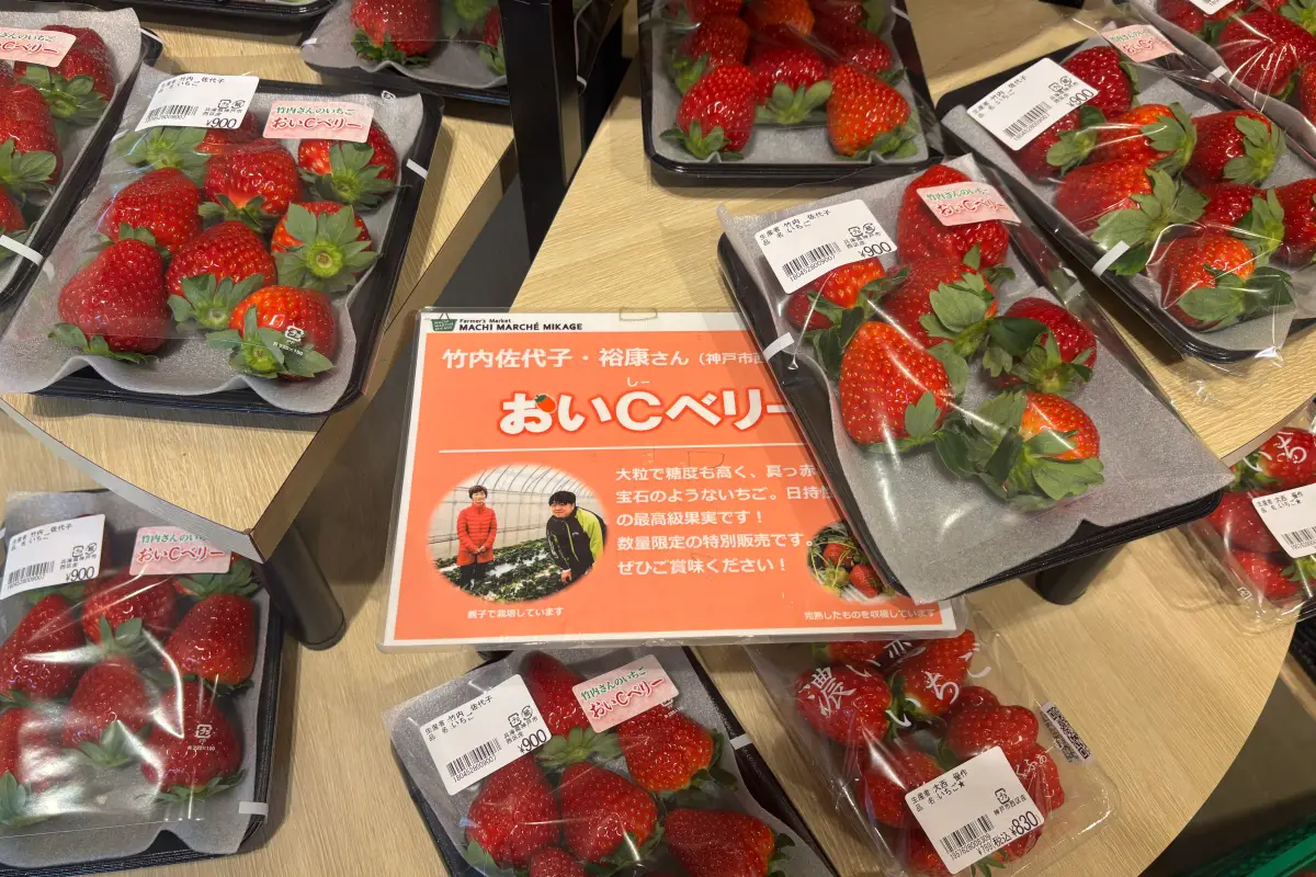 「ファーマーズマーケット マチマルシェ御影」では旬のいちごが充実！