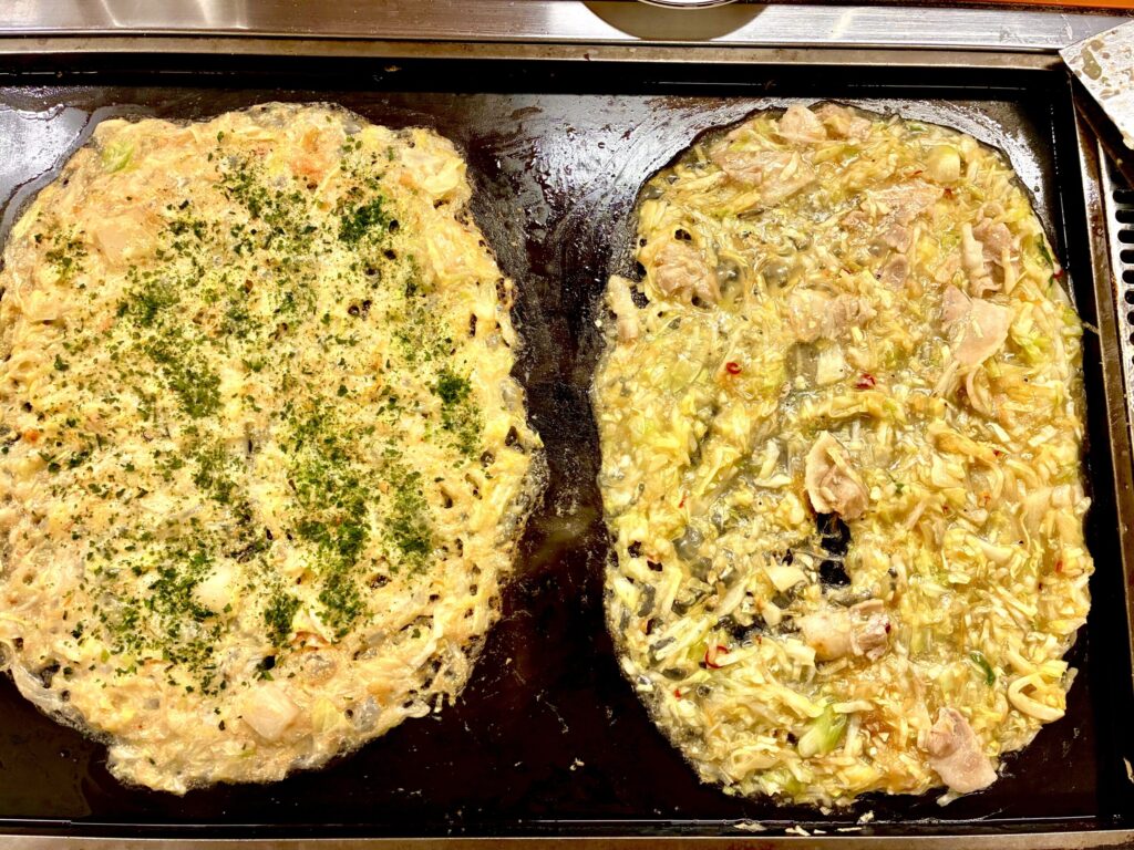 月島もんじゃたまとや高槻店、出来上がり