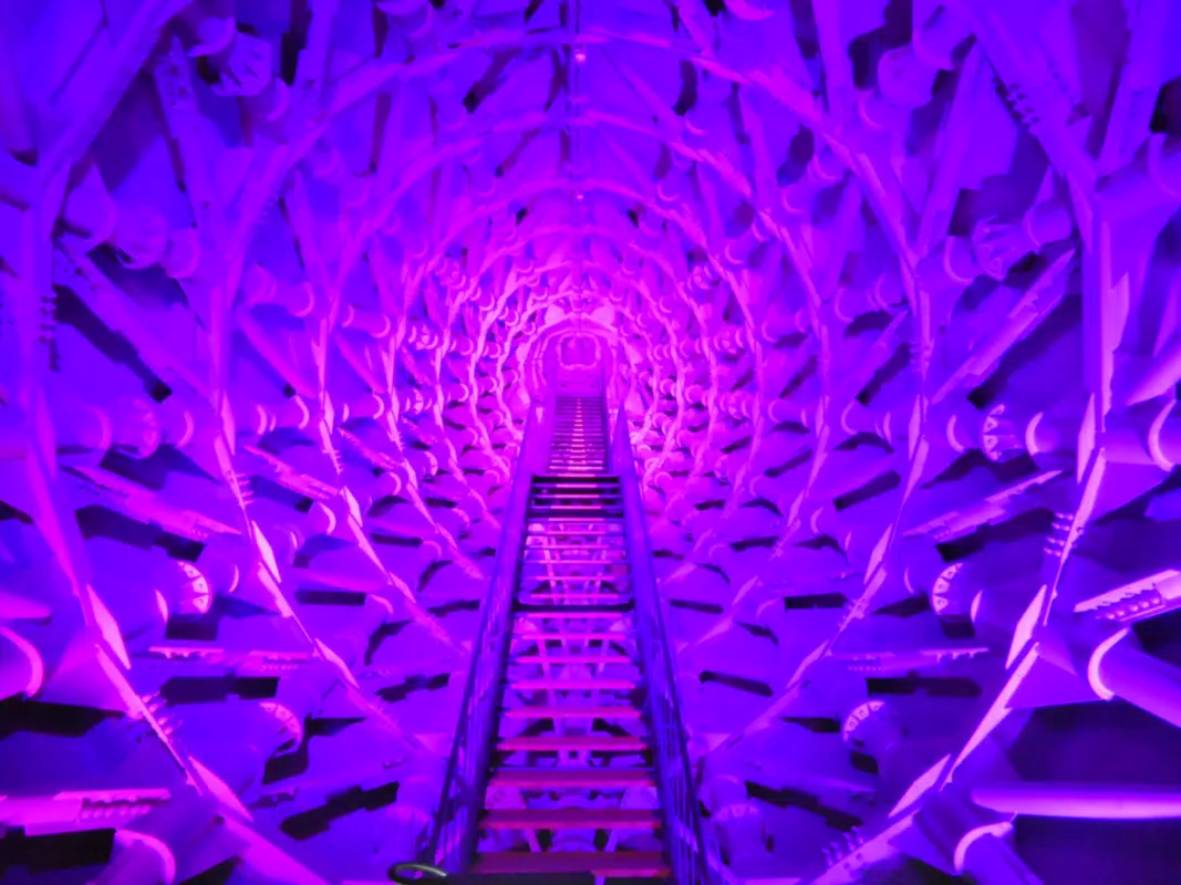 太陽の塔の腕の内部