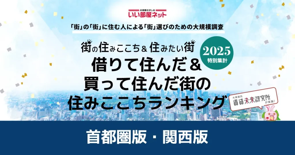 大東建託 借りて住んで&買って住んだ住みここちランキング