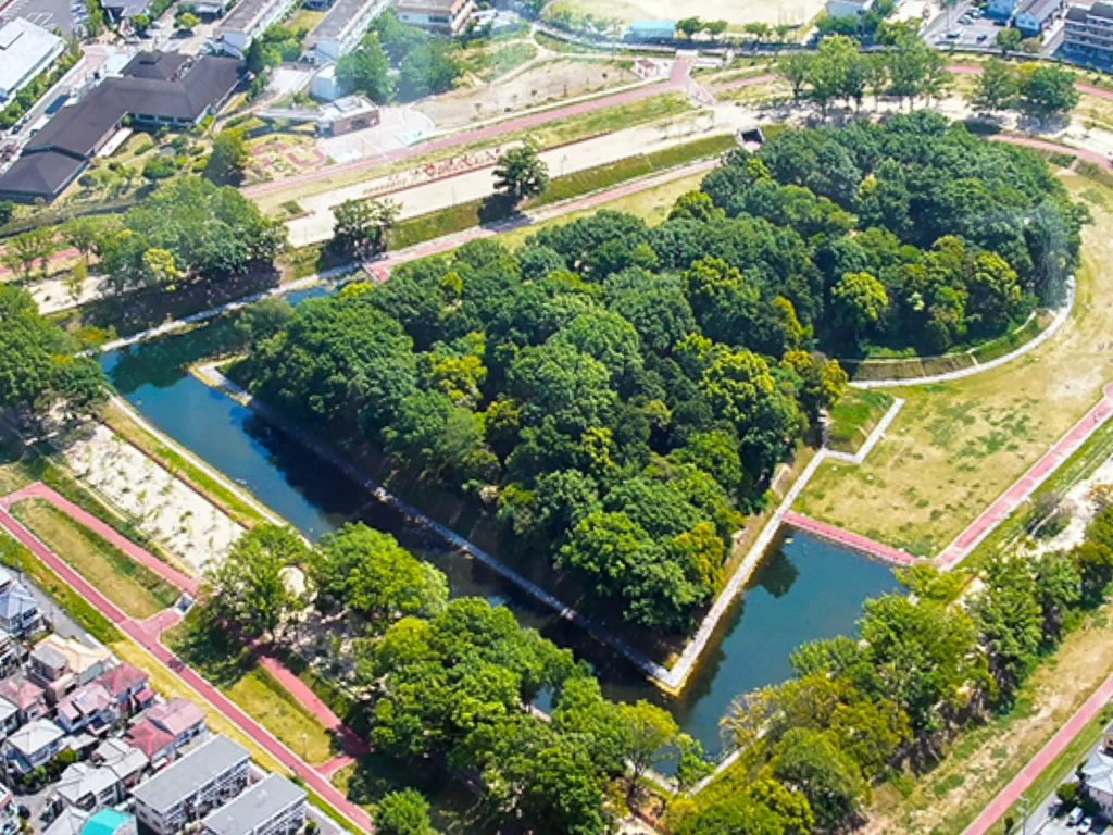 今城塚古代歴史観、上空からの写真