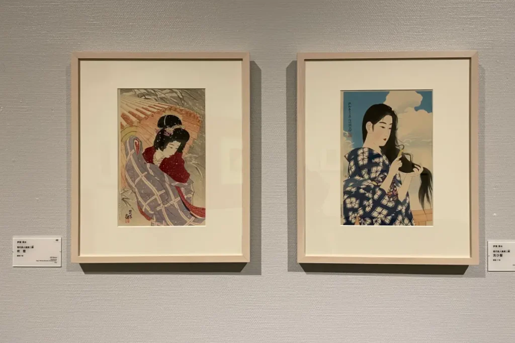 「Ⅱ　多彩な美人画の世界」展示の様子