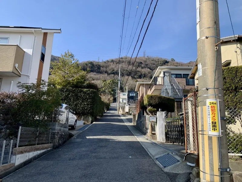 神戸八景　石碑から山側
