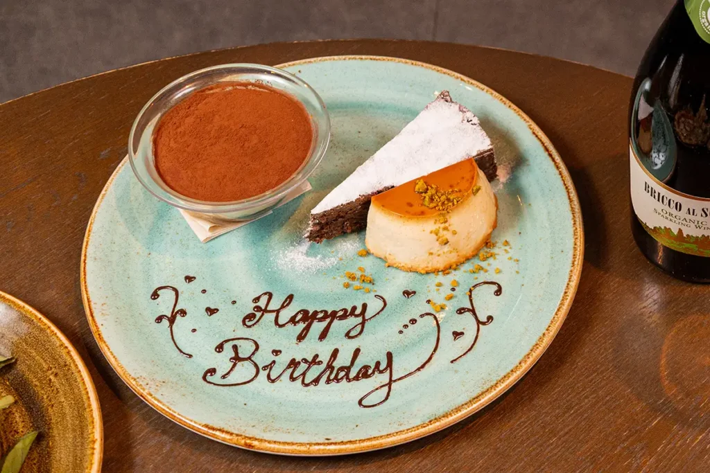 オービカのディナーのデザート