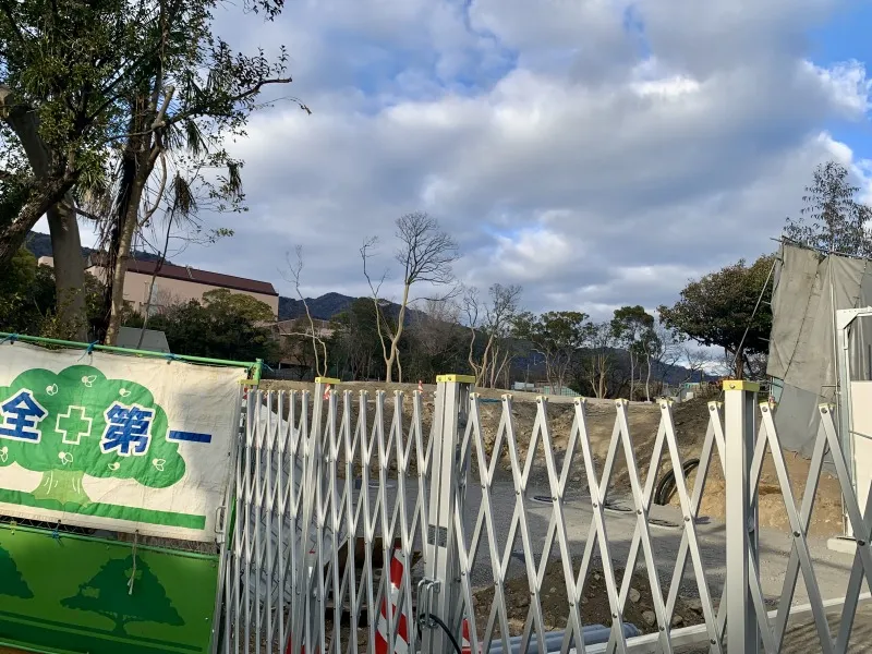 王子動物園　サバンナゾーン工事の様子