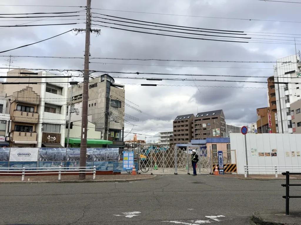 阪急園田駅前広場の工事