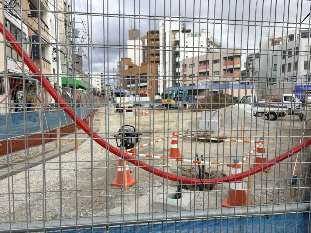 阪急園田駅前広場の工事