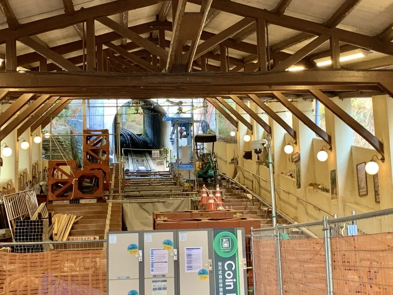 六甲ケーブル工事中