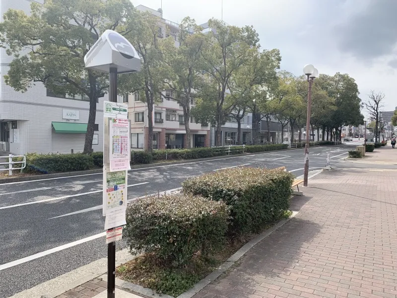 坂バス　水道筋口バス停