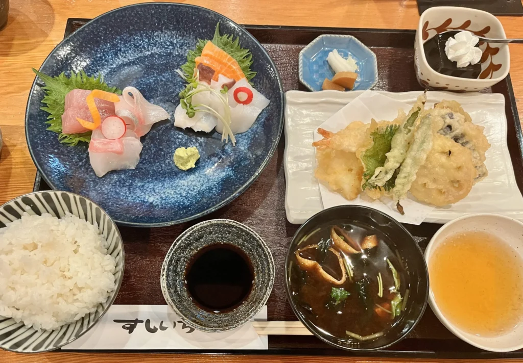 すしいち　お造り天婦羅ランチ