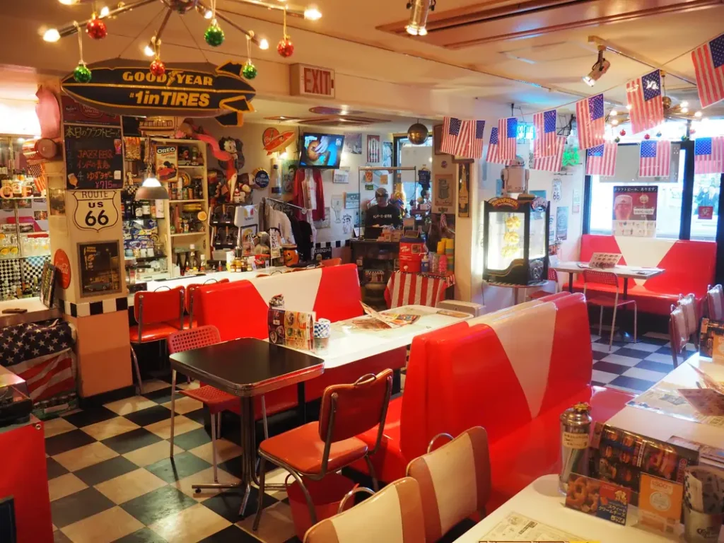 高槻バーガー　T’s Diner 内観