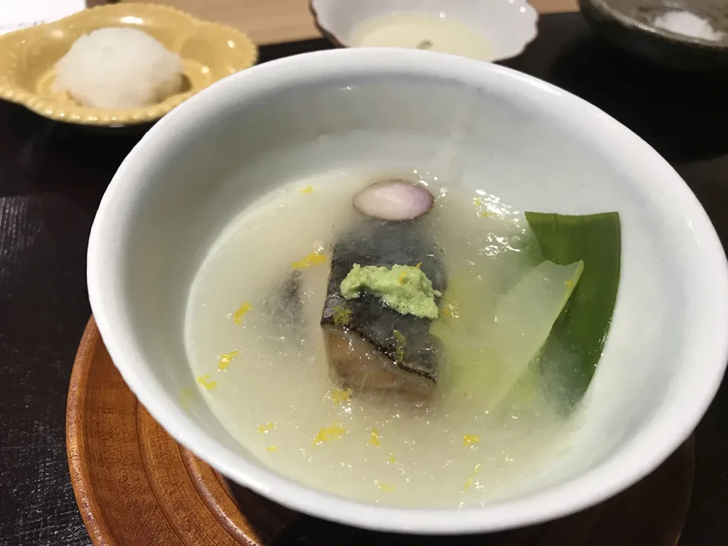 天ぷら好日 鰆の蕪すり流し