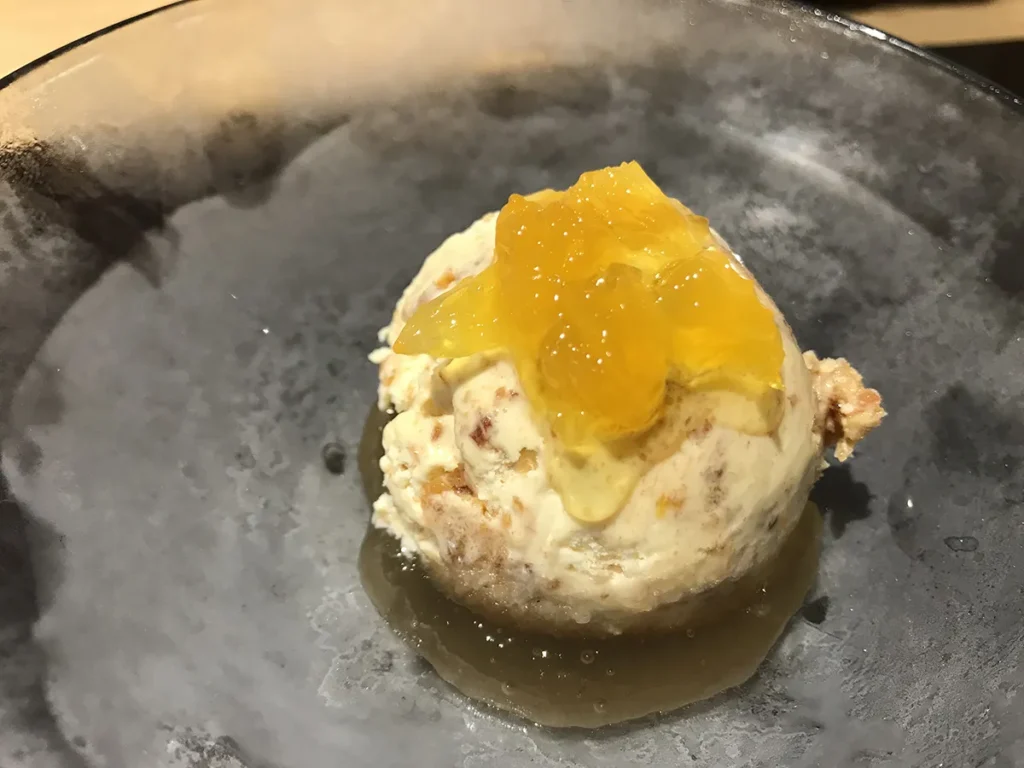 天ぷら好日 柿のラム酒漬けアイス